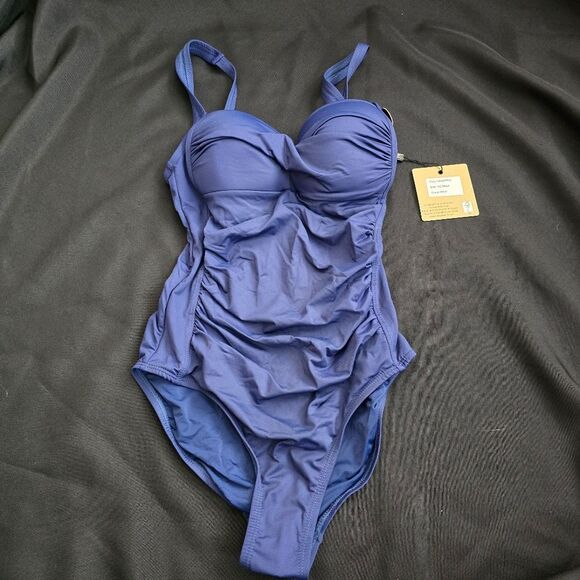 NipTuck Navy Blue One-Piece Swimsuit - Picture 6 of 8